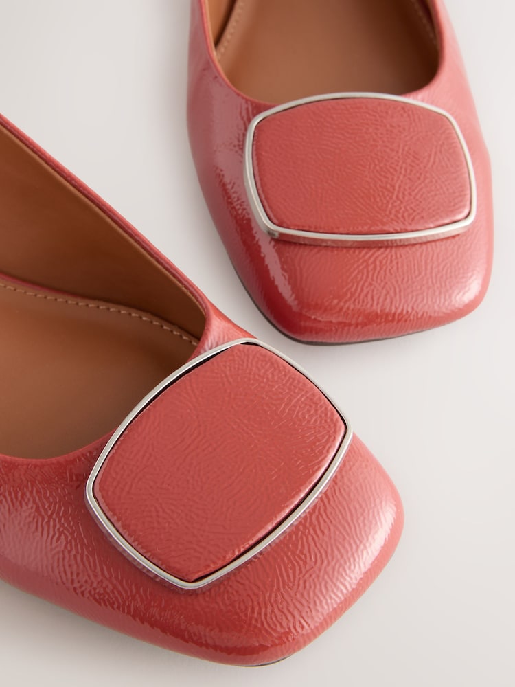 Terracotta Forever Comfort® Square Toe Hardware Detail Slingbacks - Image 7 of 8