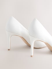 White Standard/Wide Fit Leather Mid Court Shoes - Image 10 of 10