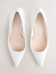 White Standard/Wide Fit Leather Mid Court Shoes - Image 8 of 10