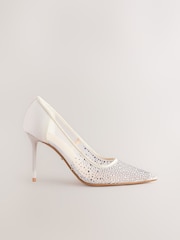 Ivory Forever Comfort® Wedding Point Toe Jewel Mesh Wedding Courts - Image 2 of 5