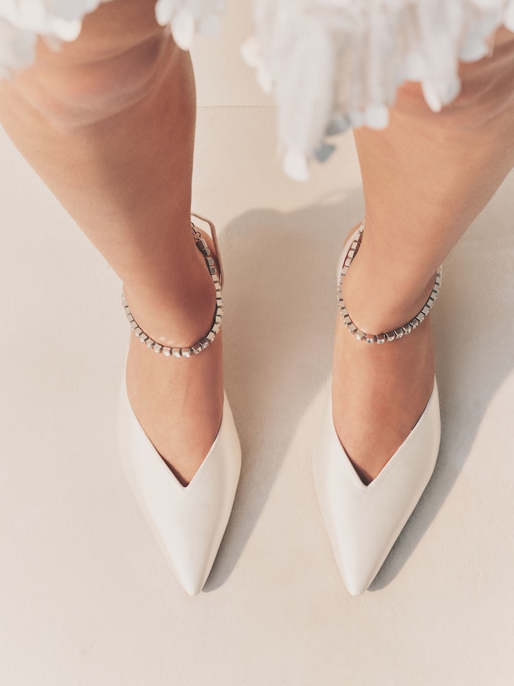 Buy Ivory Forever Comfort® Wedding Point Toe Jewel Ankle  display picture 1