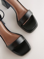 Black Forever Comfort® Square Toe Platform Flare Heels - Image 2 of 3