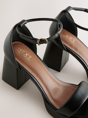 Black Forever Comfort® Square Toe Platform Flare Heels - Image 3 of 3
