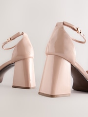 Pink Nude Forever Comfort® Square Toe Platform Flare Heels - Image 6 of 8
