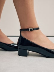 Black Forever Comfort® Round Toe Low Block Courts - Image 5 of 5