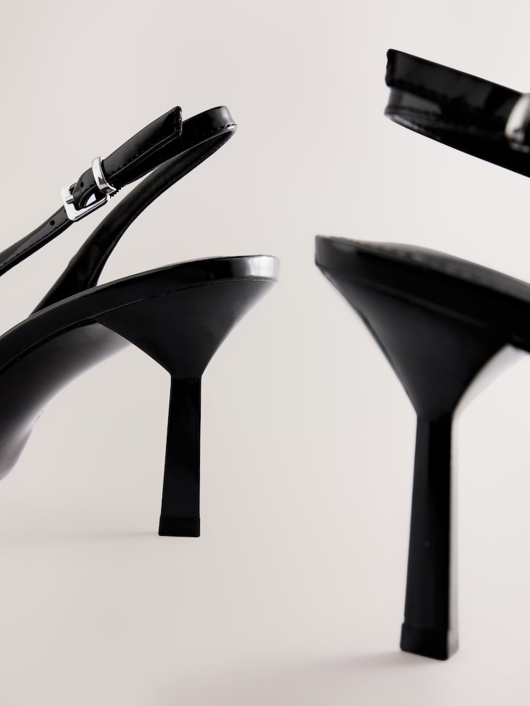 Black - Forever Comfort® Point Toe Sling Back Heels - Image 7 of 7 Black - Forever Comfort® Point Toe Sling Back Heels - Image 7 of 7
