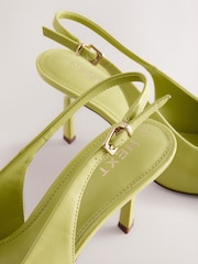 Lime Green Forever Comfort® Point Toe Sling Back Heels - Image 5 of 5
