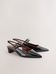 أسود - حذاء Mary Jane بكعب قصير بتصميم مدبب من الأمام من Forever Comfort® - صورة 2 من 7