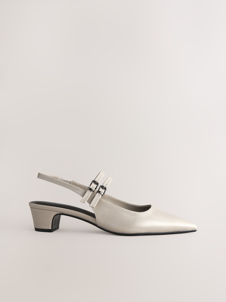 Bone Forever Comfort® Point Toe Double Mary Jane Low Block Heels - Image 2 of 6
