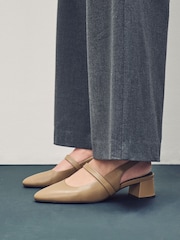 Camel Forever Comfort® Premium Leather Mary Jane Slingback Shoes - Image 1 of 9