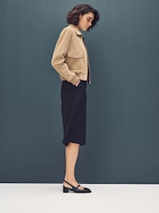 Black Forever Comfort® Premium Leather Mary Jane Slingback Shoes - Image 2 of 11