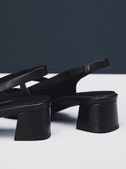 Black Forever Comfort® Premium Leather Mary Jane Slingback Shoes - Image 9 of 11