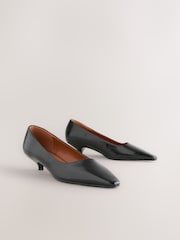 Black Forever Comfort® Point Chisel Toe Kitten Heel Shoes - Image 1 of 5