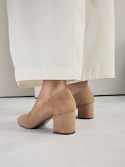 Camel Forever Comfort® Leather Point Toe Low Block Heels - Image 4 of 4