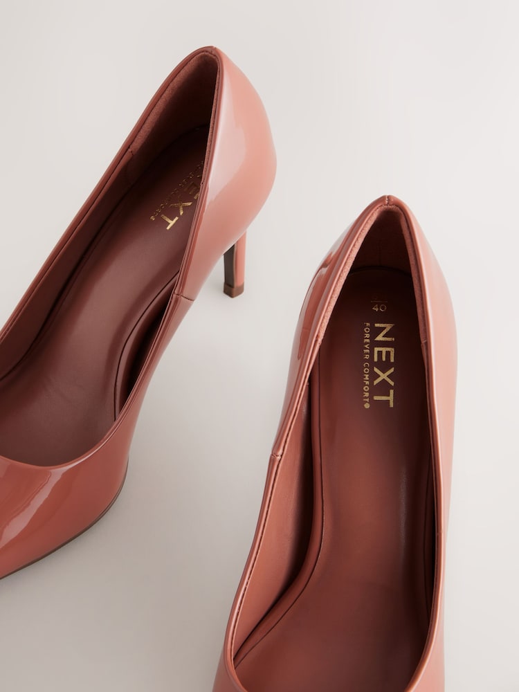 Rose Pink Forever Comfort® Point Toe Mid Heel Court Shoes - Image 4 of 5