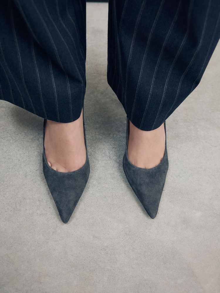 Ante azul marino - Zapatos de salón de cuero con tacón medio de Forever Comfort® - Imagen 10 de 10 Ante azul marino - Zapatos de salón de cuero con tacón medio de Forever Comfort® - Imagen 10 de 10