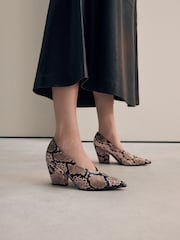 Snake Standard Fit Forever Comfort® Point Toe Block Courts - Image 1 of 11
