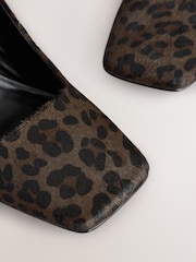 Leopard Forever Comfort® Leather Square Toe Block Heel Mary Jane Shoes - Image 11 of 11