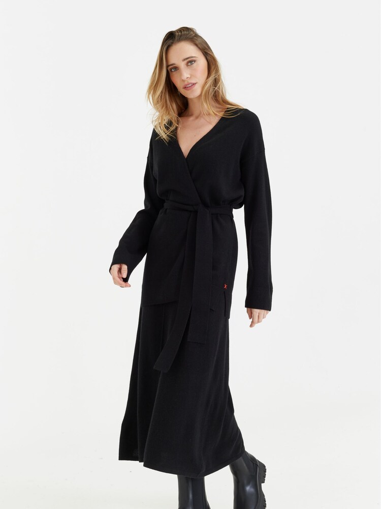 Chinti & Parker Belted Long Black Cardigan - Image 1 of 1 Chinti & Parker Belted Long Black Cardigan - Image 1 of 1