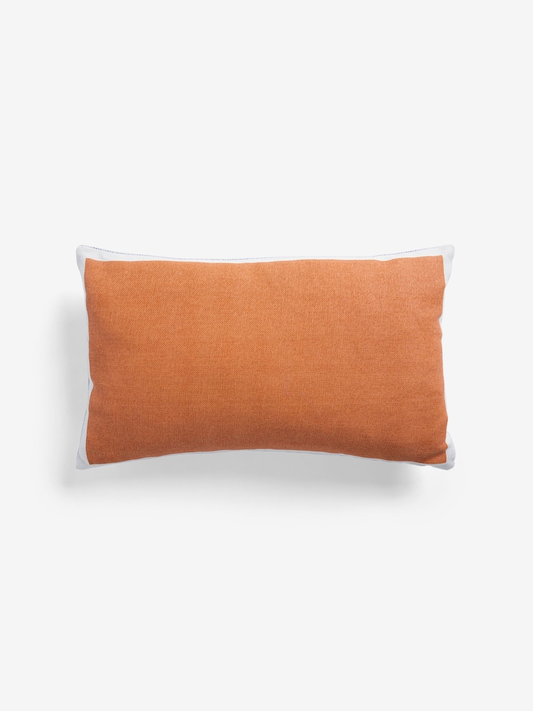 Orange 50 x 30cm Two Tone Cushion - Image 4 of 6