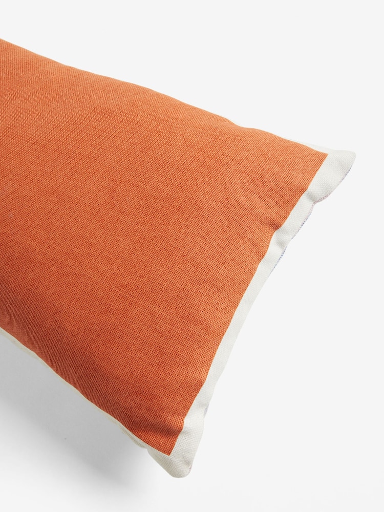 Orange 50 x 30cm Two Tone Cushion - Image 6 of 6