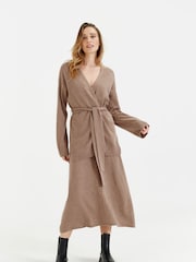 Chinti & Parker Belted Long Nude Cardigan - Image 1 of 2