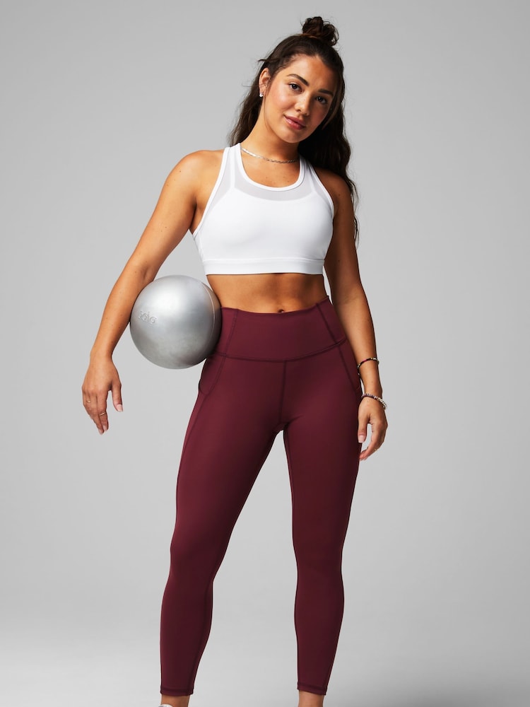 Fabletics Red Oasis Pure Luxe High Waisted 7/8 Leggings - Image 1 of 5