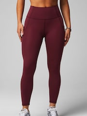 Fabletics Red Oasis Pure Luxe High Waisted 7/8 Leggings - Image 3 of 5