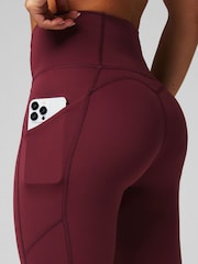 Fabletics Red Oasis Pure Luxe High Waisted 7/8 Leggings - Image 4 of 5