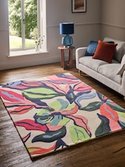 Multi Amori Floral Print Rug - Image 1 of 5