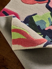 Multi Amori Floral Print Rug - Image 4 of 5