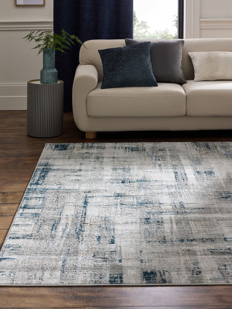 Blue Elena Abstract Lines Rug - Image 1 of 5