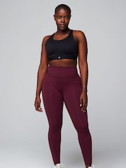 Fabletics Burgundy Red Define Power Hold High Waisted Leggings - Image 1 of 3