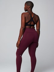 Fabletics Burgundy Red Define Power Hold High Waisted Leggings - Image 2 of 3