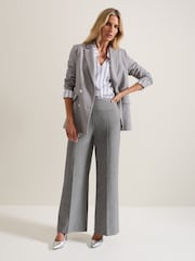 Phase Eight White Ashlyn Asymmetric Striped 100% Cotton Shirt - Image 2 of 5