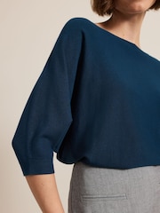 Phase Eight Blue Cristine Knit Jumper - Image 5 of 6