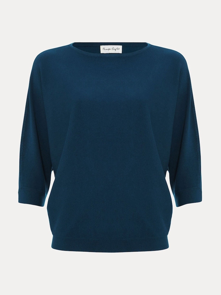 Phase Eight Blue Cristine Knit Jumper - Image 6 of 6