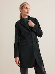 Phase Eight Green Lydia Wool Coat - Image 1 of 7