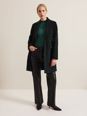 Phase Eight Green Lydia Wool Coat - Image 3 of 7
