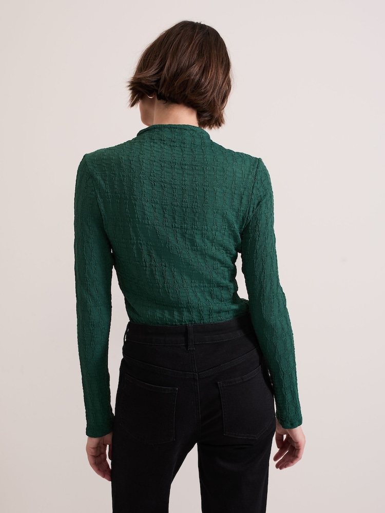 Phase Eight Green Haylee Sleeveless Texture Top - Image 2 of 6