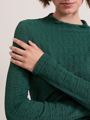 Phase Eight Green Haylee Sleeveless Texture Top - Image 5 of 6