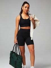Fabletics Black On The Go Medium Impact Sports Bra - Image 1 of 5
