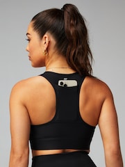 Fabletics Black On The Go Medium Impact Sports Bra - Image 2 of 5