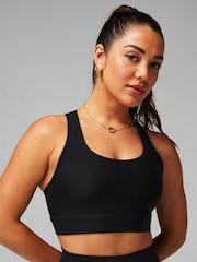 Fabletics Black On The Go Medium Impact Sports Bra - Image 3 of 5