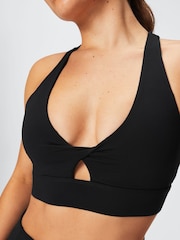 Fabletics Black Oasis Twist Medium Impact Sports Bra - Image 3 of 6
