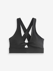 Fabletics Black Oasis Twist Medium Impact Sports Bra - Image 5 of 6