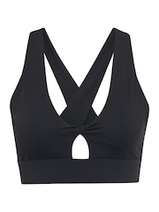 Fabletics Black Oasis Twist Medium Impact Sports Bra - Image 6 of 6