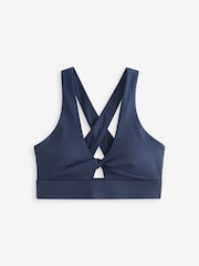 Fabletics Blue Oasis Twist Medium Impact Sports Bra - Image 5 of 5