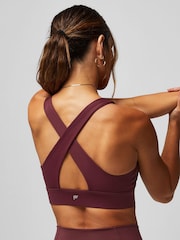 Fabletics Red Oasis Twist Medium Impact Sports Bra - Image 2 of 5