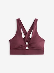 Fabletics Red Oasis Twist Medium Impact Sports Bra - Image 5 of 5